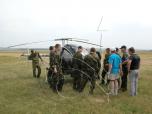 Cadets studies the helicopter